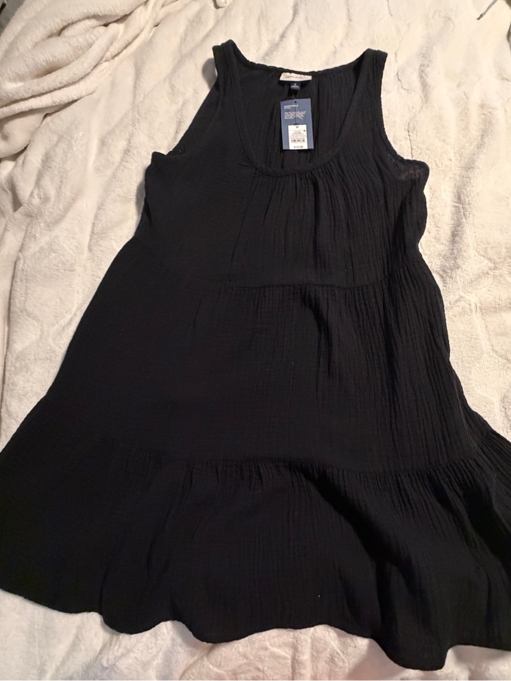 Target Black Sleeveless Gauze Tank Top Dress